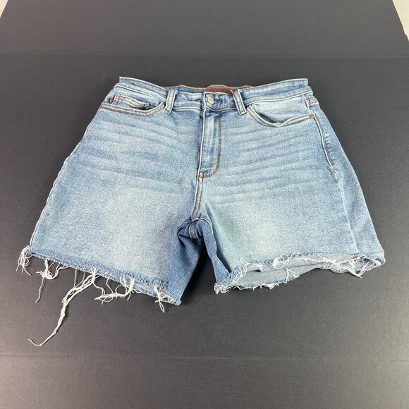 Judy Blue Pants - Judy Blue Jean Shorts Women 31* High Rise Blue Cut Off Stretch Denim Jorts Tag L